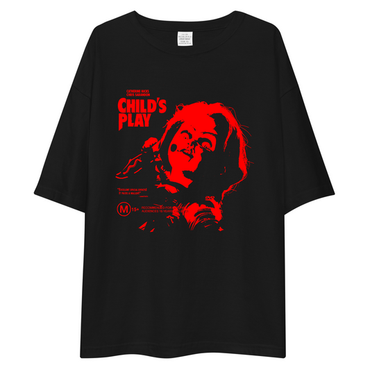 CHILD'S PLAY (CHUCKY) T-SHIRT [OVERSIZED-UNISEX] [BLACK]