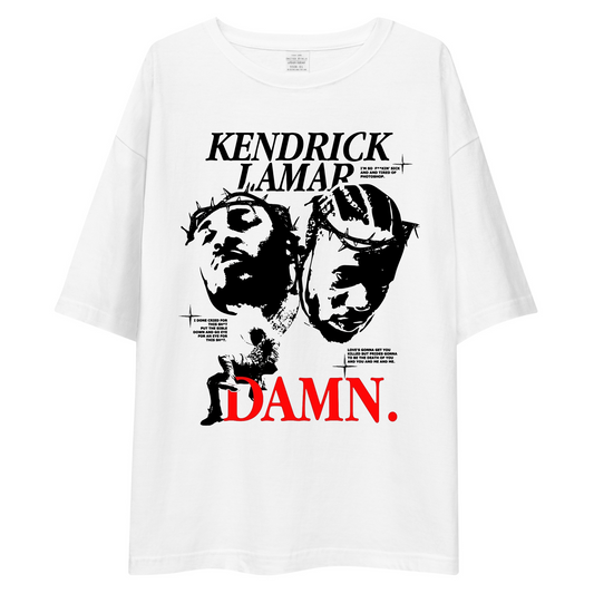 KENDRICK LAMAR T-SHIRT [OVERSIZED-UNISEX] [WHITE]