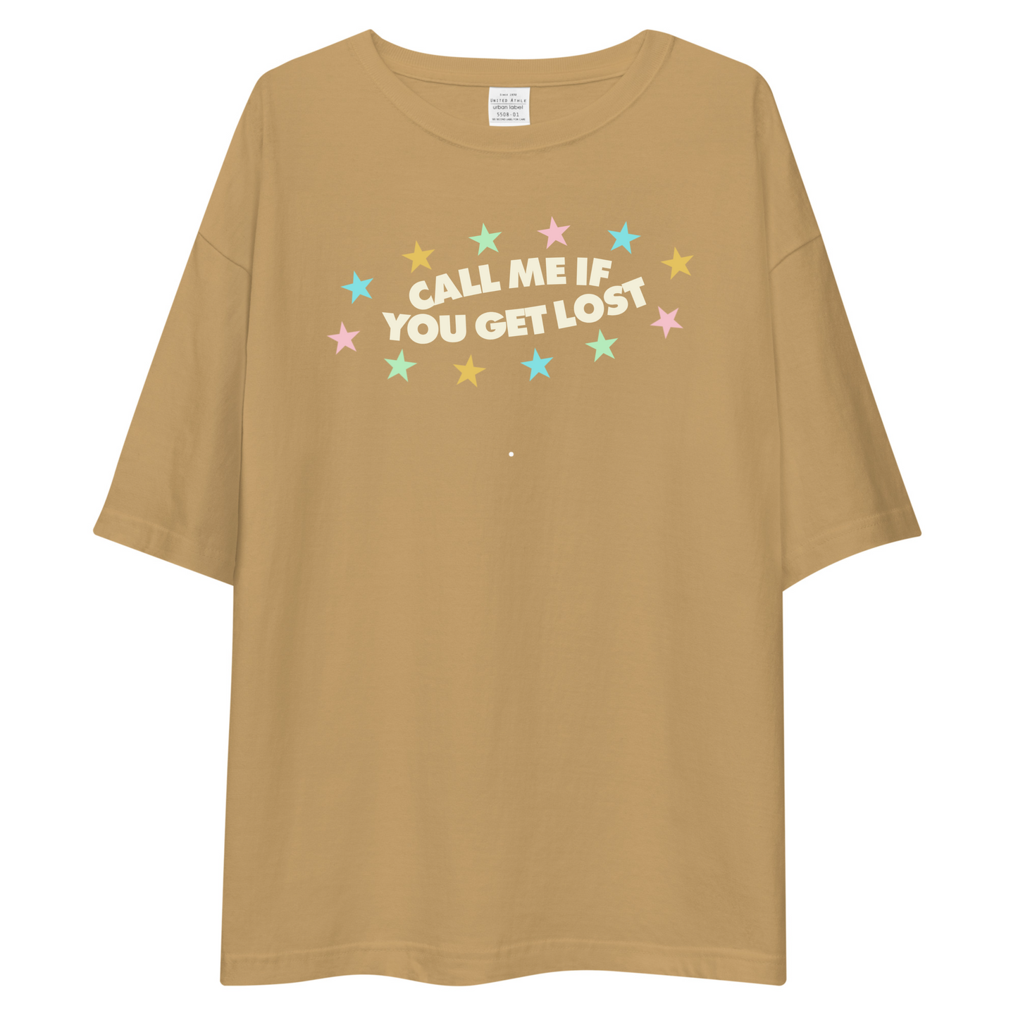 CALL ME IF YOU GET LOST T-SHIRT [OVERSIZED-UNISEX] [BEIGE]