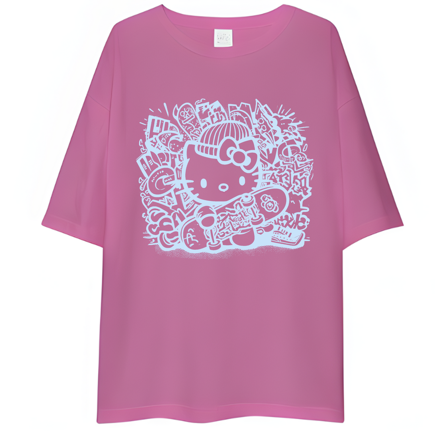 HELLO KITTY T-SHIRT [OVERSIZED][UNISEX-LIGHT PURPLE]