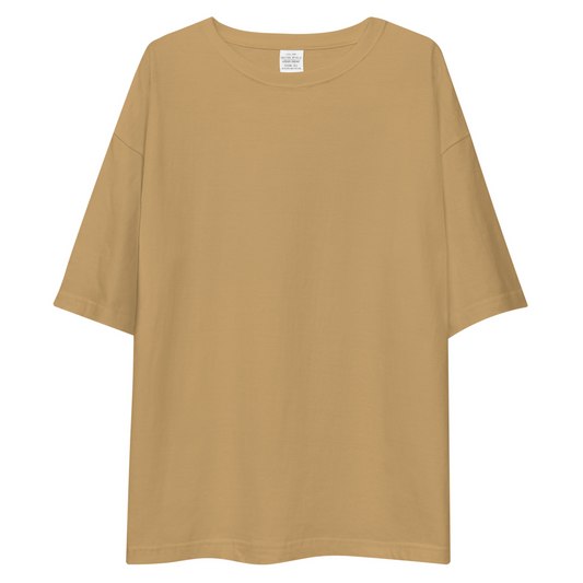 PLAIN BEIGE OVERSIZED T-SHIRT [UNISEX]