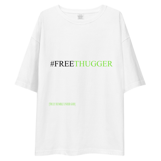 #FREETHUGGER T-SHIRT [OVERSIZED-UNISEX] [WHITE]