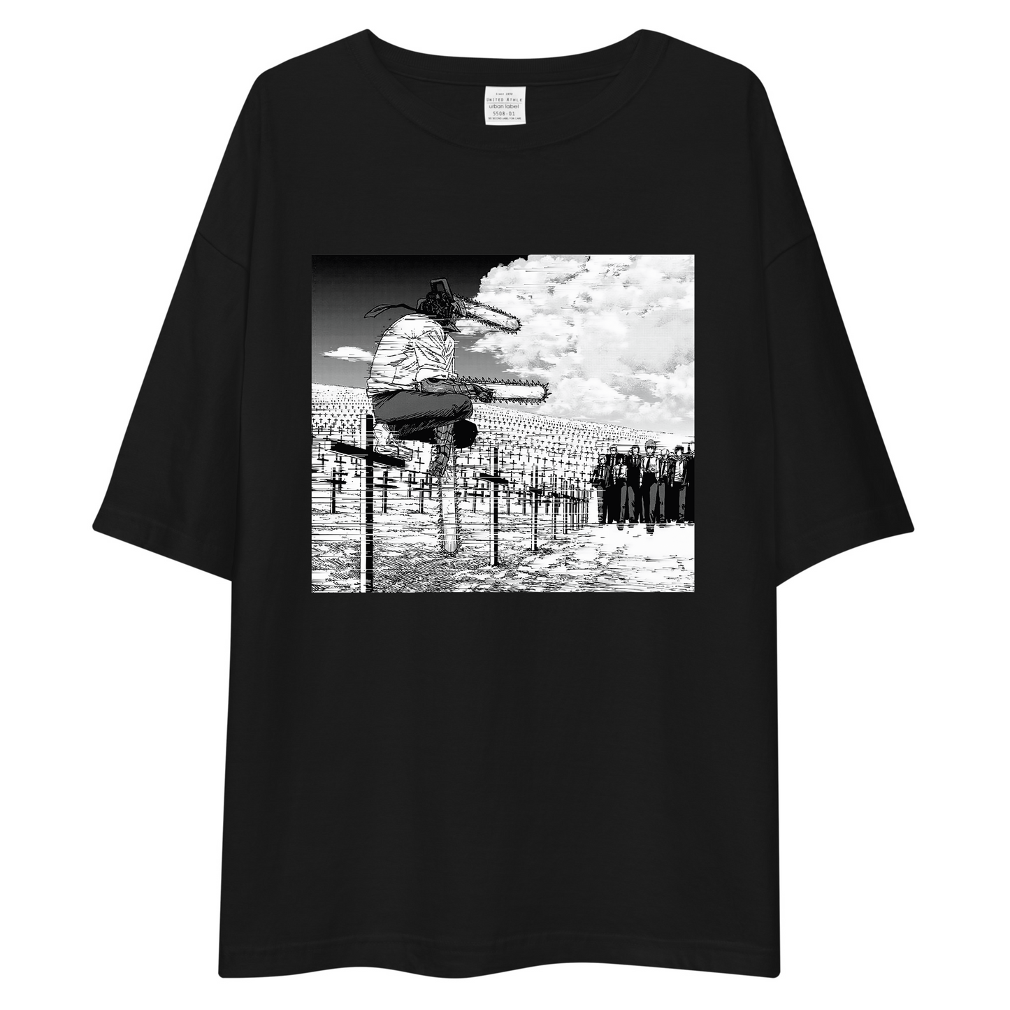 CHAINSAW MAN T-SHIRT [OVERSIZED-UNISEX] [BLACK]