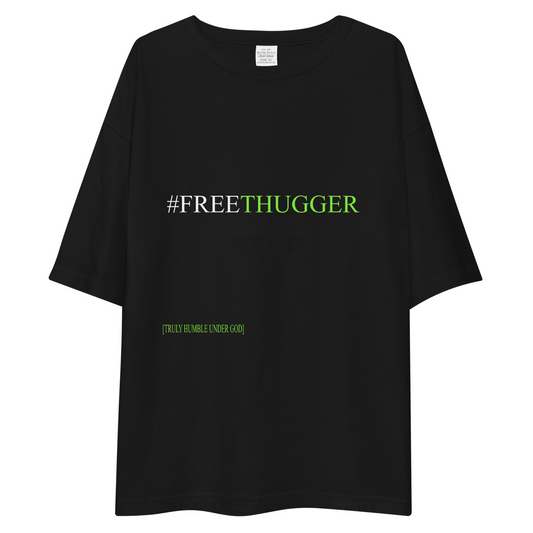 #FREETHUGGER T-SHIRT [OVERSIZED-UNISEX] [BLACK]