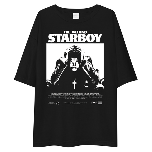 WEEKND T-SHIRT [OVERSIZED-UNISEX] [BLACK]